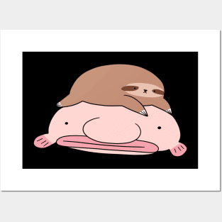 Blobfish and Little Sloth Posters and Art